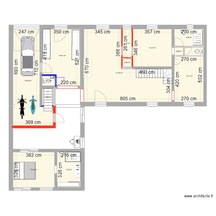 presleV3. Plan de 13 pièces et 133 m2