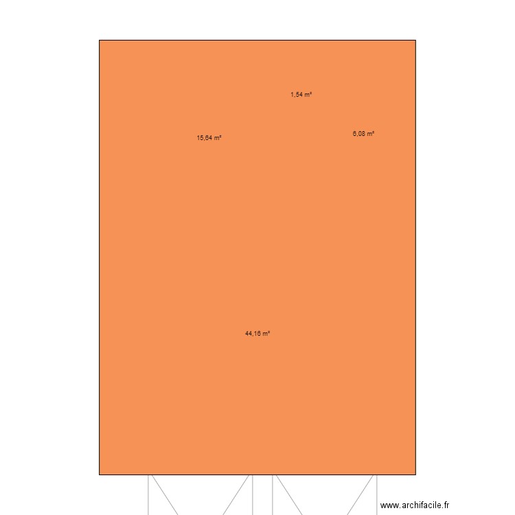 garage. Plan de 4 pièces et 67 m2