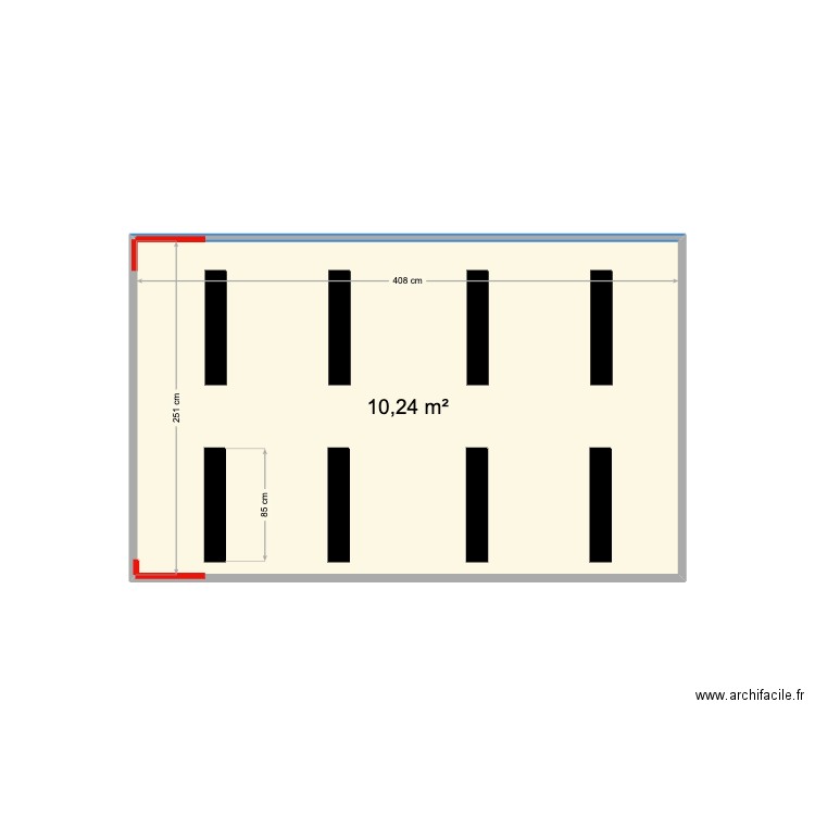 panneau solaire. Plan de 1 pièce et 10 m2