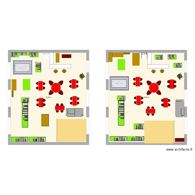 ATRIUM. Plan de 2 pièces et 154 m2