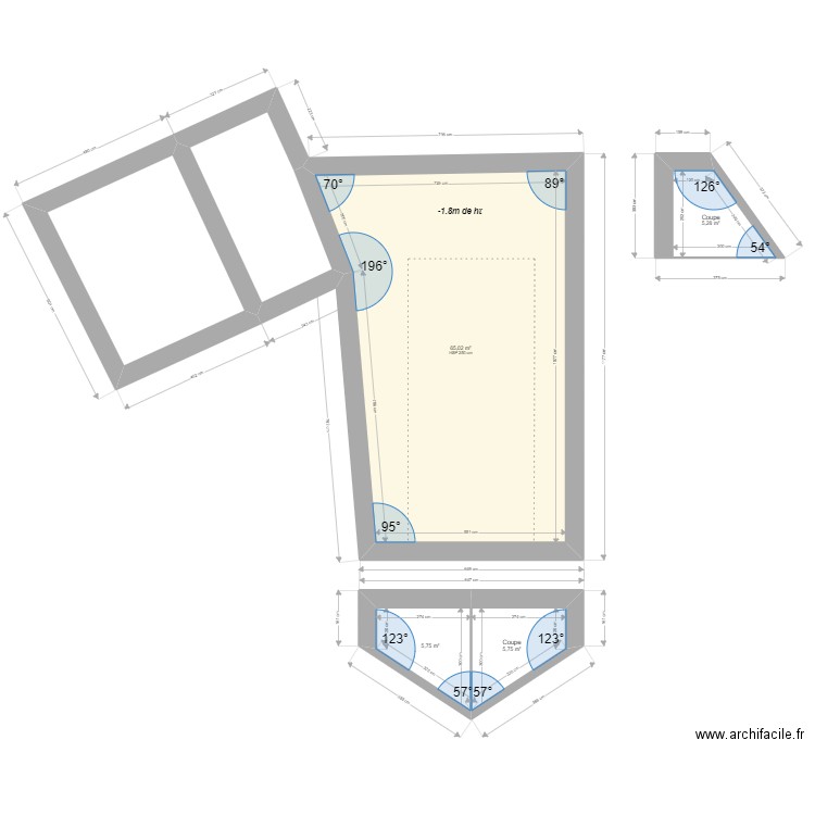 ML24011191 . Plan de 6 pièces et 114 m2