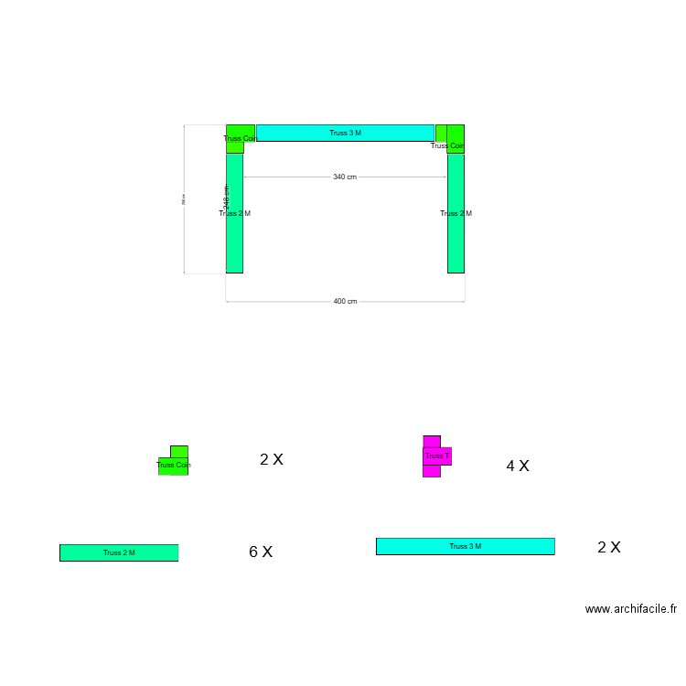 Arche Truss H 30 Impact Run. Plan de 0 pièce et 0 m2