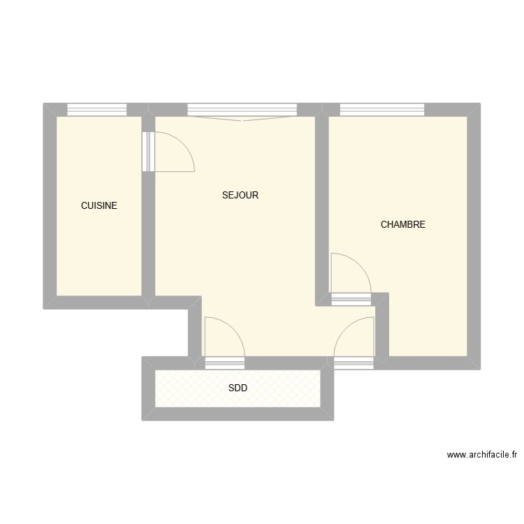 NOUVELLE 86. Plan de 4 pièces et 36 m2