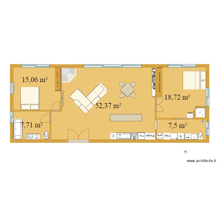 A CASA DI GIULIA II. Plan de 5 pièces et 101 m2