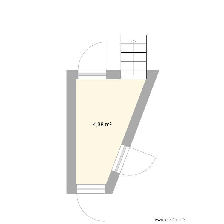 Plan de masse St Seurin R1. Plan de 1 pièce et 4 m2