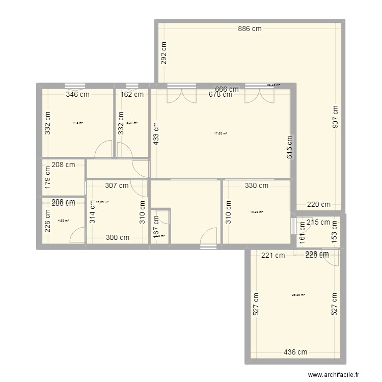 Paulhenc. Plan de 9 pièces et 141 m2