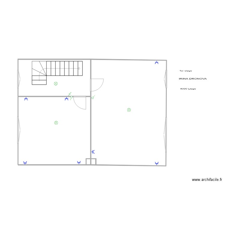 irina2. Plan de 3 pièces et 32 m2