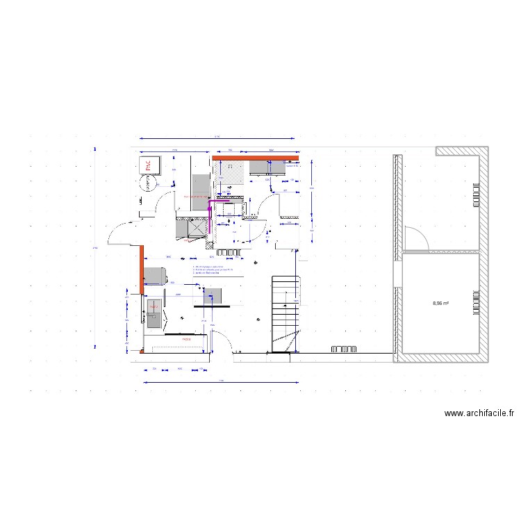 TULIK RDC ELEC. Plan de 1 pièce et 9 m2