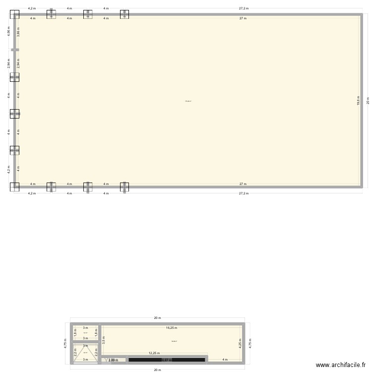 kaba semelles. Plan de 6 pièces et 853 m2