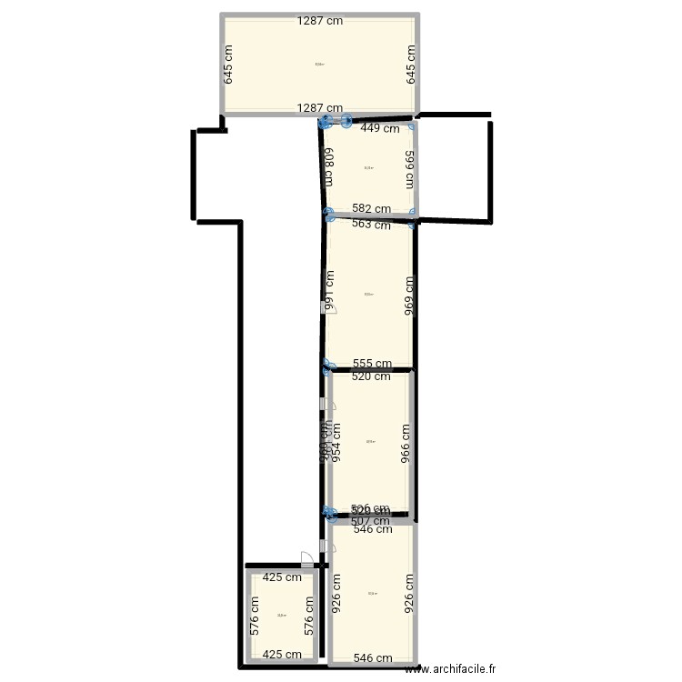 Plan 1. Plan de 8 pièces et 306 m2