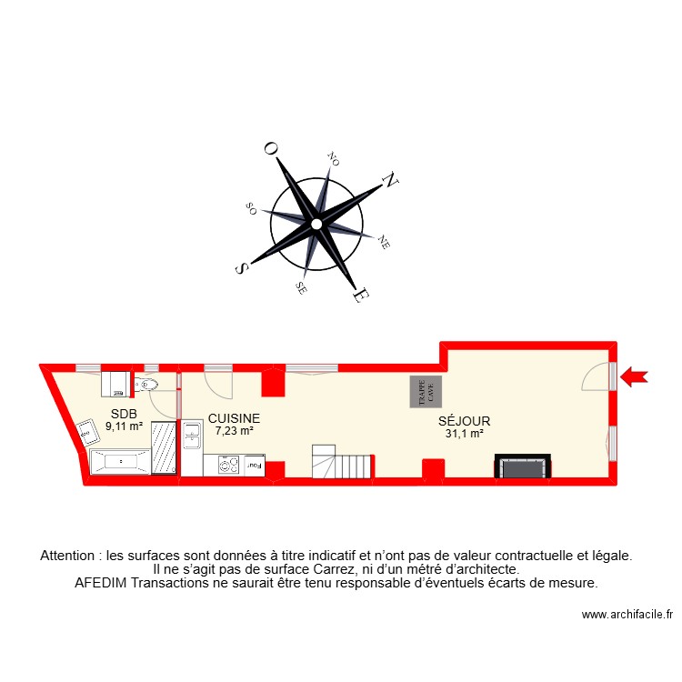 BI 24688 - . Plan de 16 pièces et 111 m2