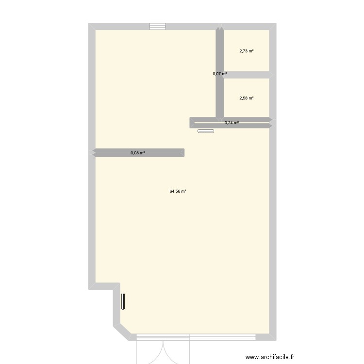 LOCAL COUZEIX. Plan de 6 pièces et 70 m2