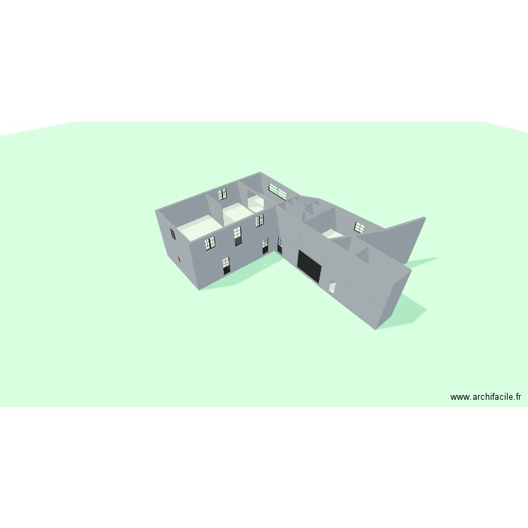 agrandissement. Plan de 13 pièces et 209 m2