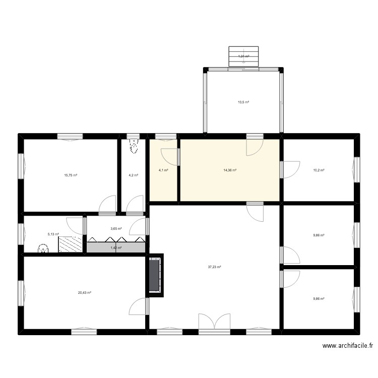 Plans Perso. Plan de 26 pièces et 295 m2