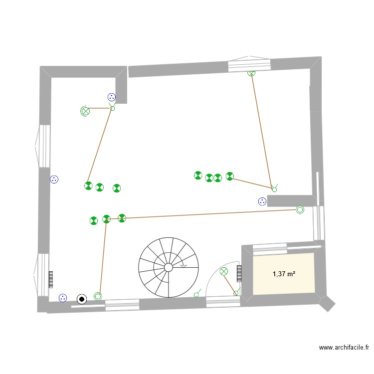 essai maison elec. Plan de 1 pièce et 1 m2