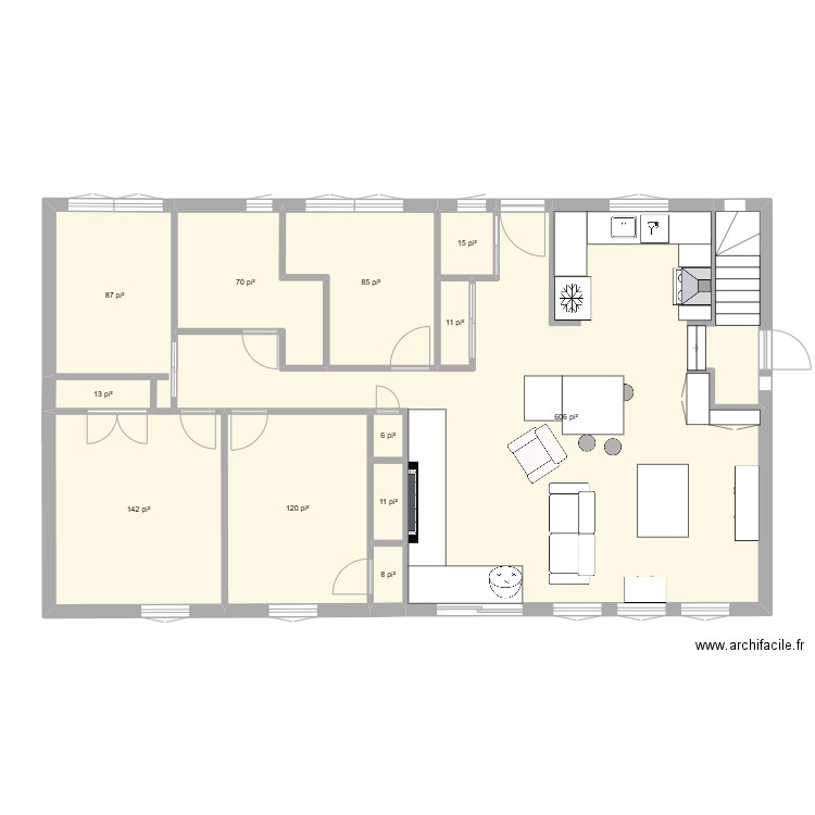 MaisonAJLTORGRénovée. Plan de 12 pièces et 109 m2