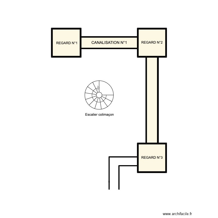 CLICHY. Plan de 5 pièces et 5 m2