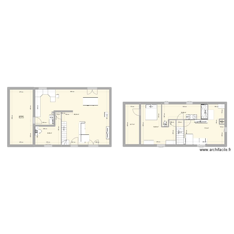 Maison Us. Plan de 9 pièces et 131 m2