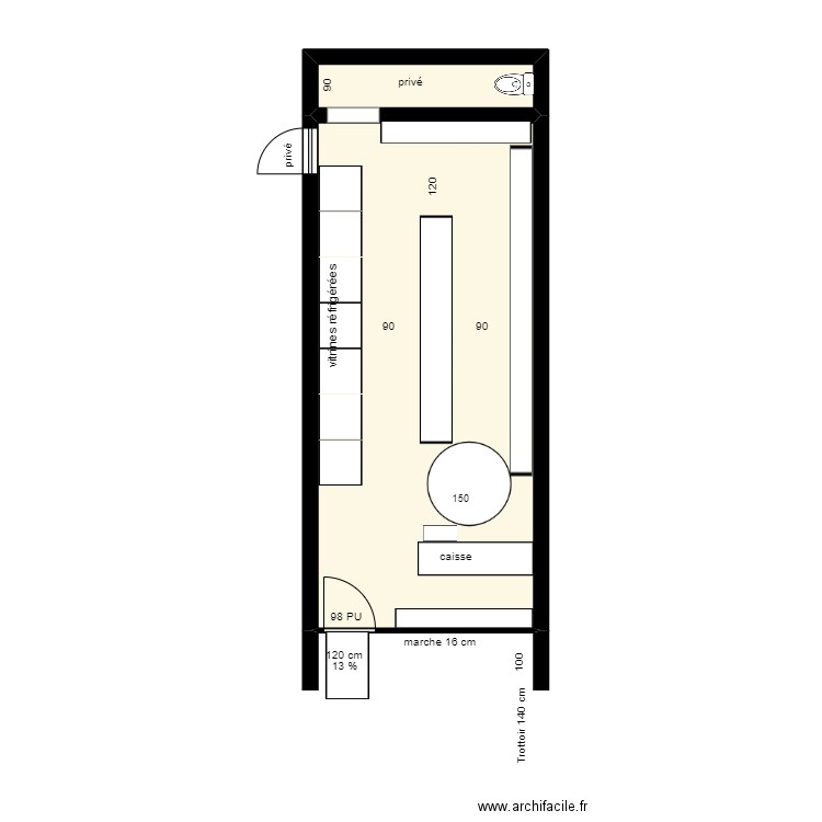 viveco. Plan de 2 pièces et 36 m2