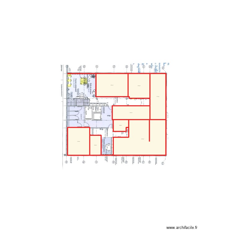 m 46. Plan de 8 pièces et 266 m2