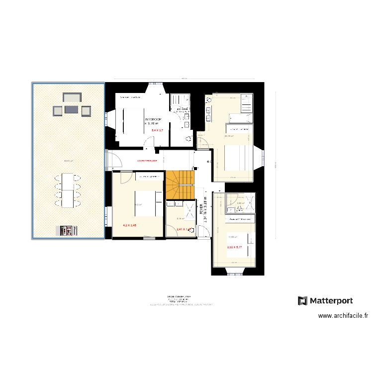 RC BIONNASSAY. Plan de 6 pièces et 110 m2