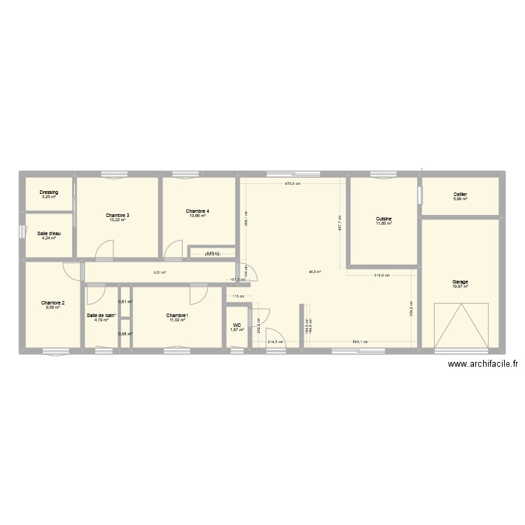 primavera modifié. Plan de 16 pièces et 151 m2