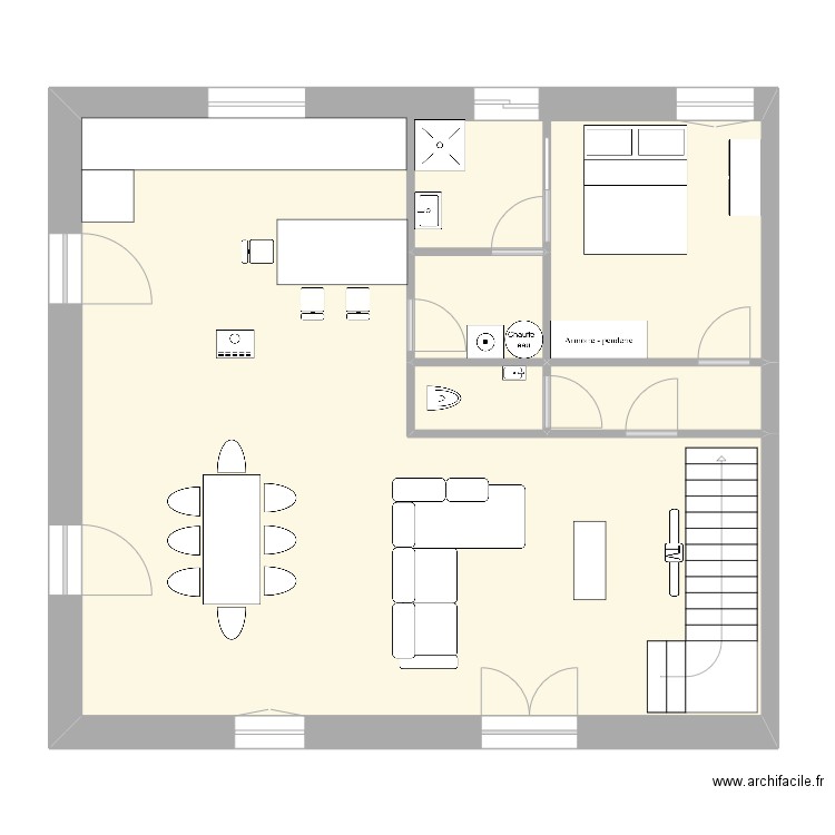 maison. Plan de 4 pièces et 94 m2