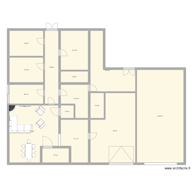 Maison dimensions 1. Plan de 15 pièces et 276 m2