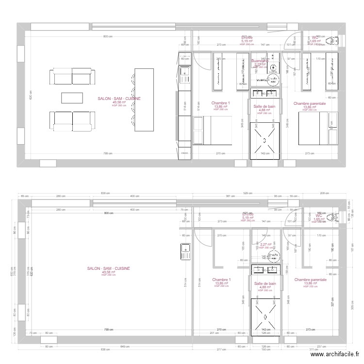 MAISON CATUS V2. Plan de 14 pièces et 183 m2