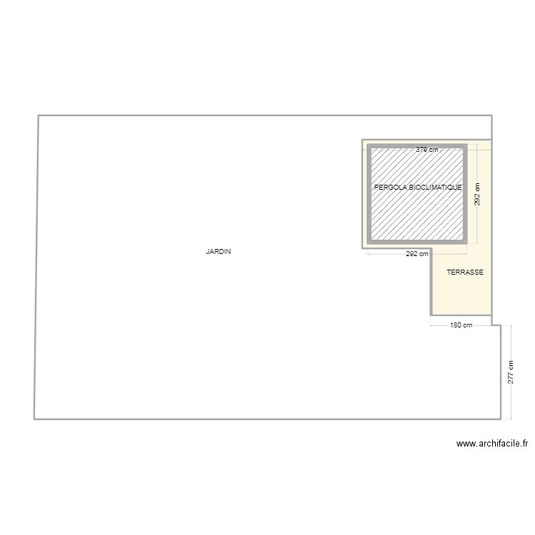 TERRASSE guibV1. Plan de 3 pièces et 127 m2