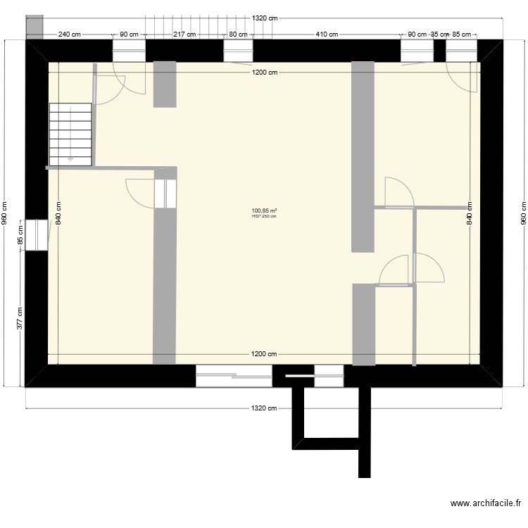 alex rdc. Plan de 2 pièces et 202 m2