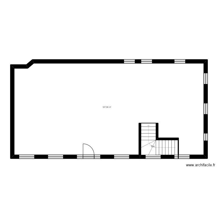 77B34L existant. Plan de 10 pièces et 148 m2