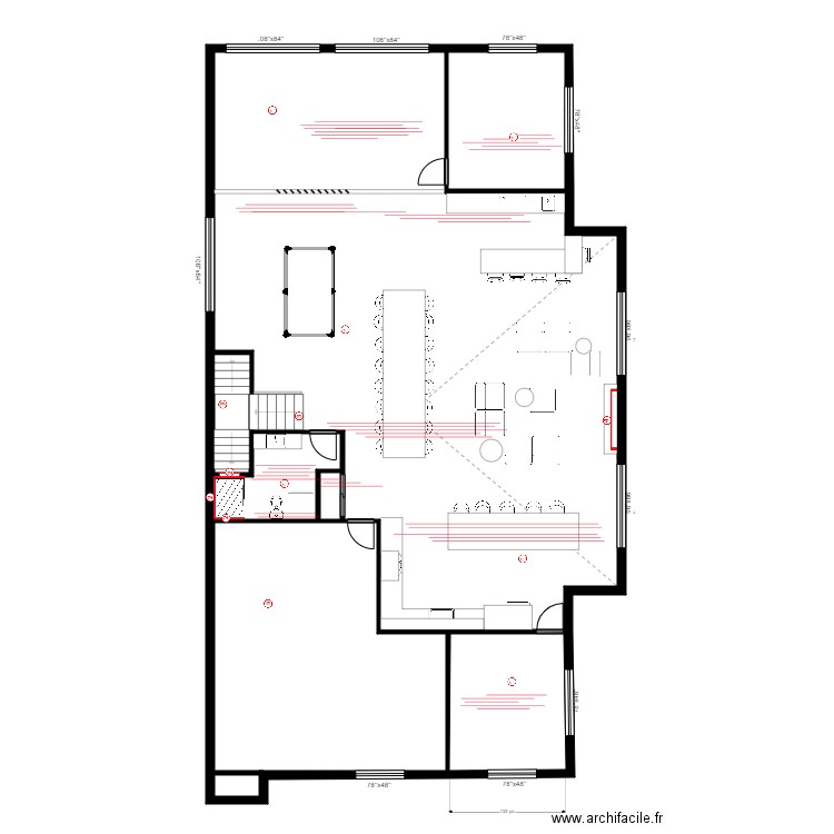 grondin garage Pose. Plan de 7 pièces et 225 m2