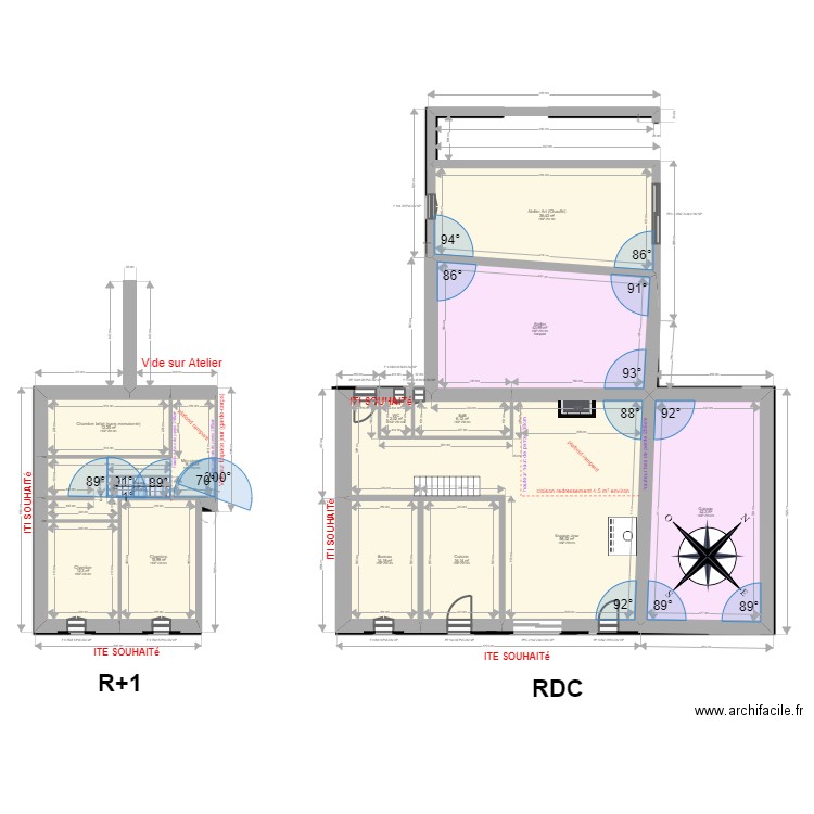 GYR-BOUCHER / TAHER. Plan de 13 pièces et 289 m2