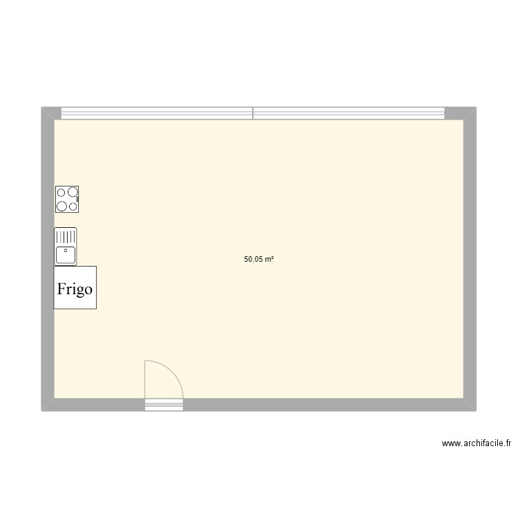 xxx. Plan de 1 pièce et 50 m2