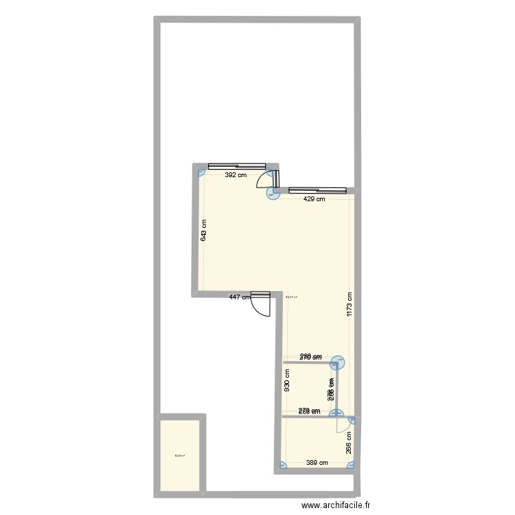 Fouras. Plan de 2 pièces et 91 m2