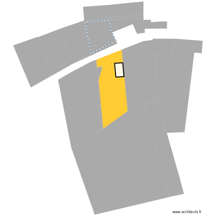 Plan cadastral. Plan de 1 pièce et 52 m2