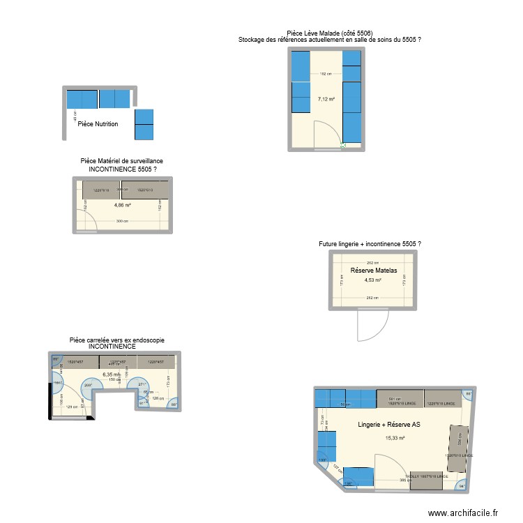 HGE 1. Plan de 5 pièces et 38 m2