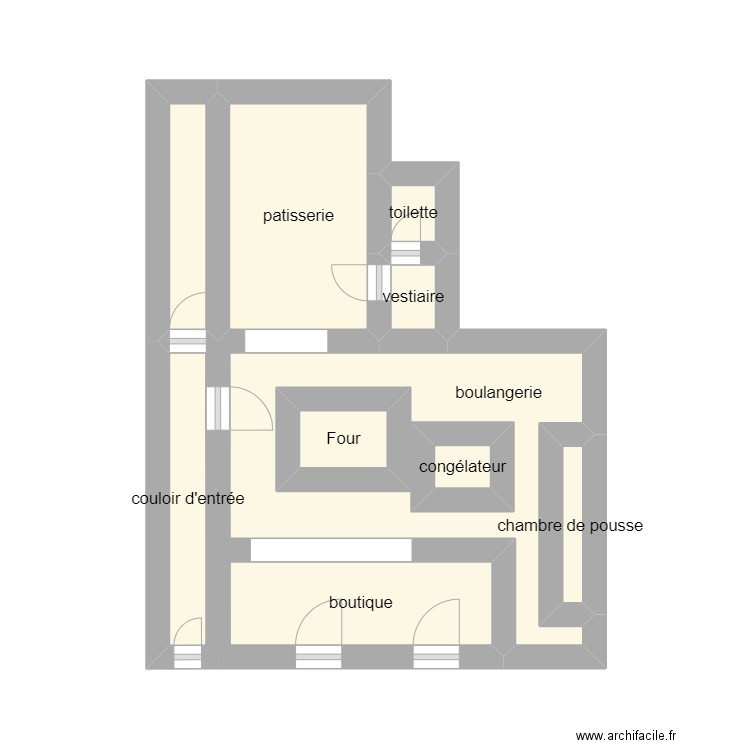 le fournil des promenade2. Plan de 10 pièces et 18 m2