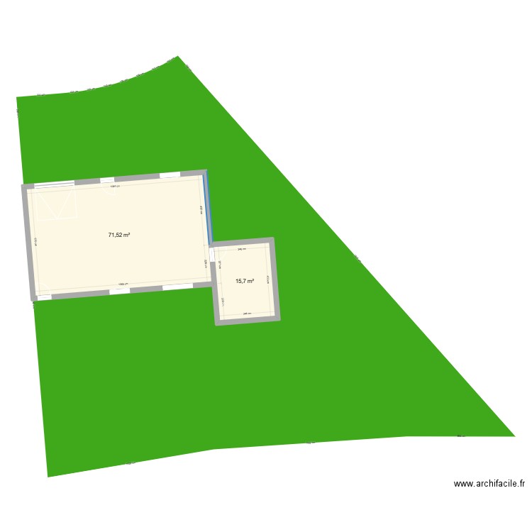 PLAN MAISON. Plan de 2 pièces et 87 m2