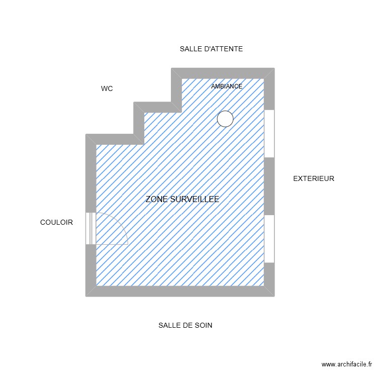 ROTTY 2. Plan de 1 pièce et 19 m2