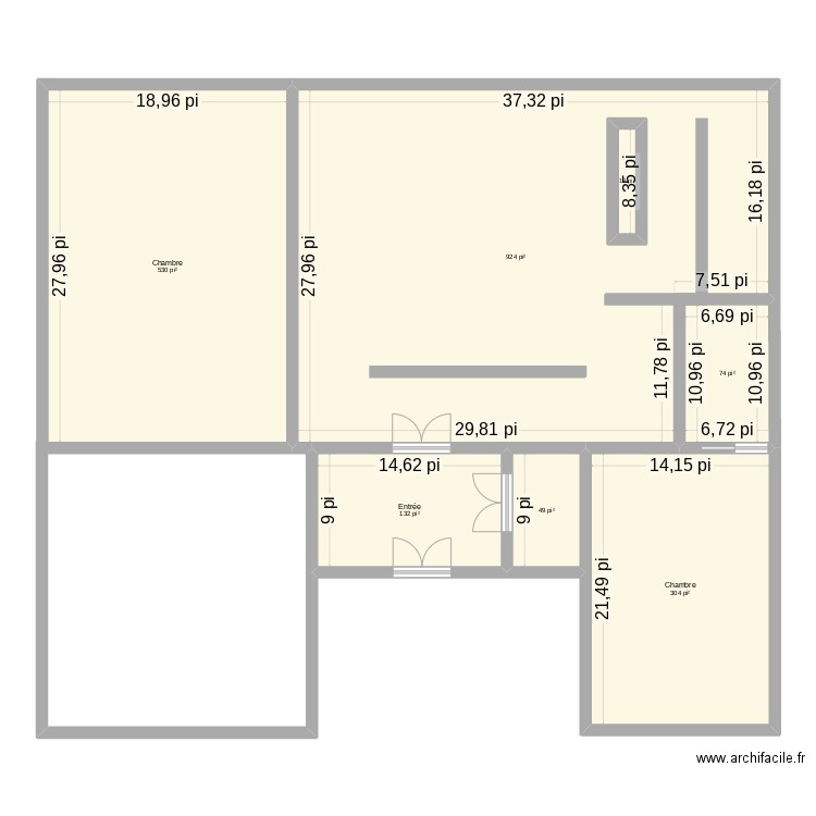 retraite. Plan de 7 pièces et 191 m2