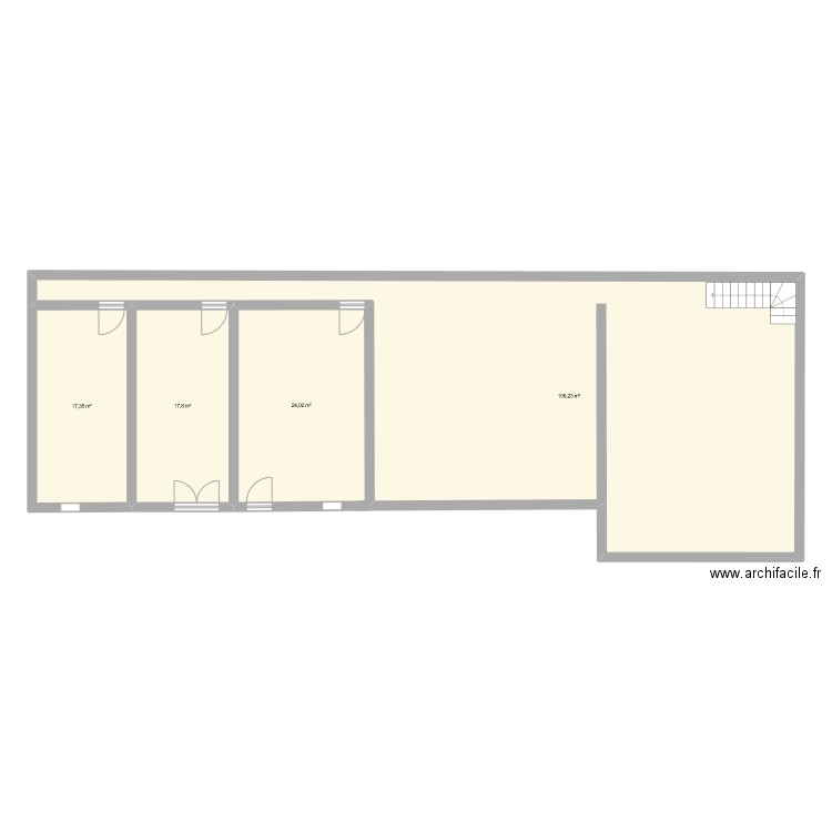 maison. Plan de 4 pièces et 165 m2