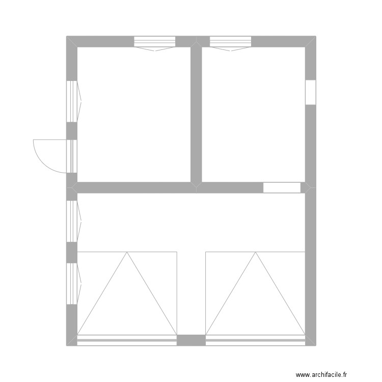 GARAGE BONNE. Plan de 3 pièces et 36 m2