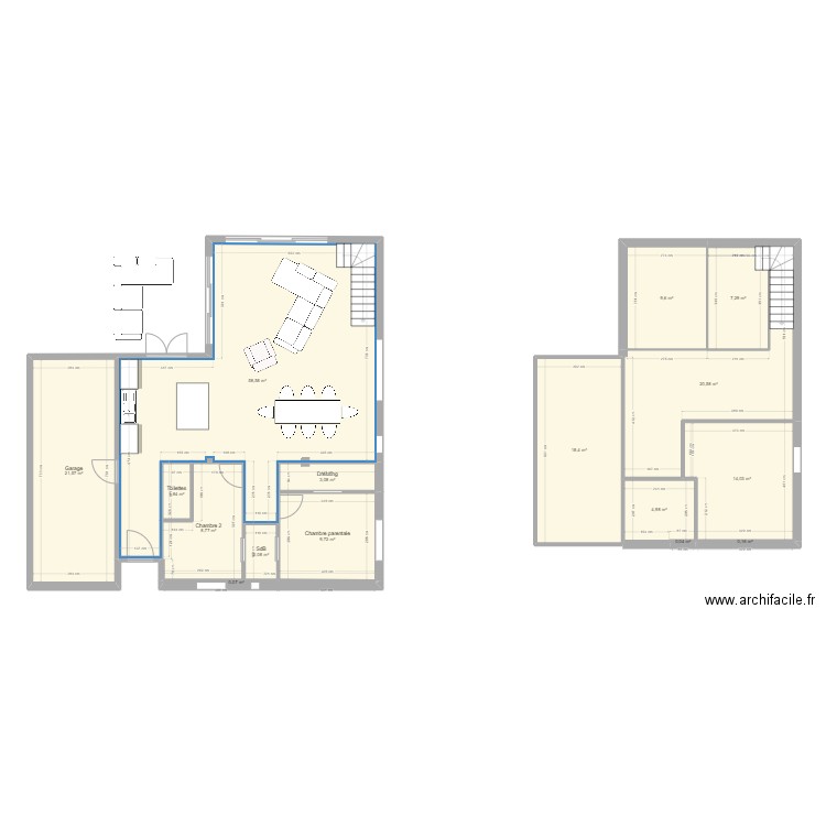 Plan L'Hermitage. Plan de 16 pièces et 181 m2