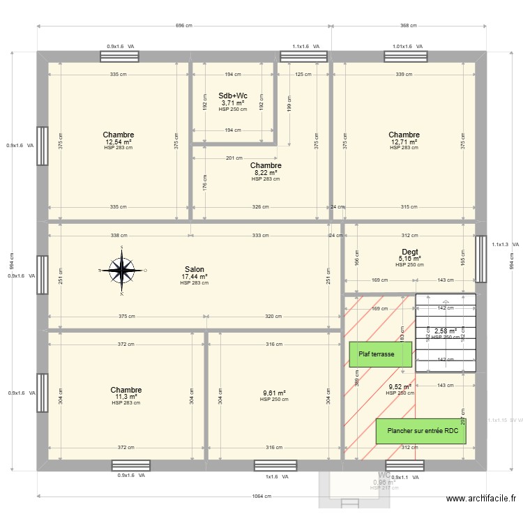 ML24018063 - PISANU Thomas. Plan de 12 pièces et 102 m2