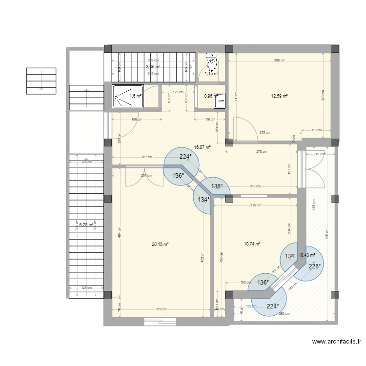 Mahmoud Taotao. Plan de 19 pièces et 170 m2