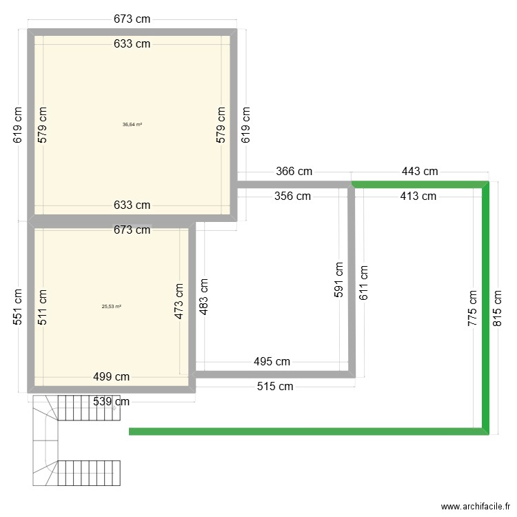 LA SOURCE TERRASSE metrage. Plan de 2 pièces et 62 m2