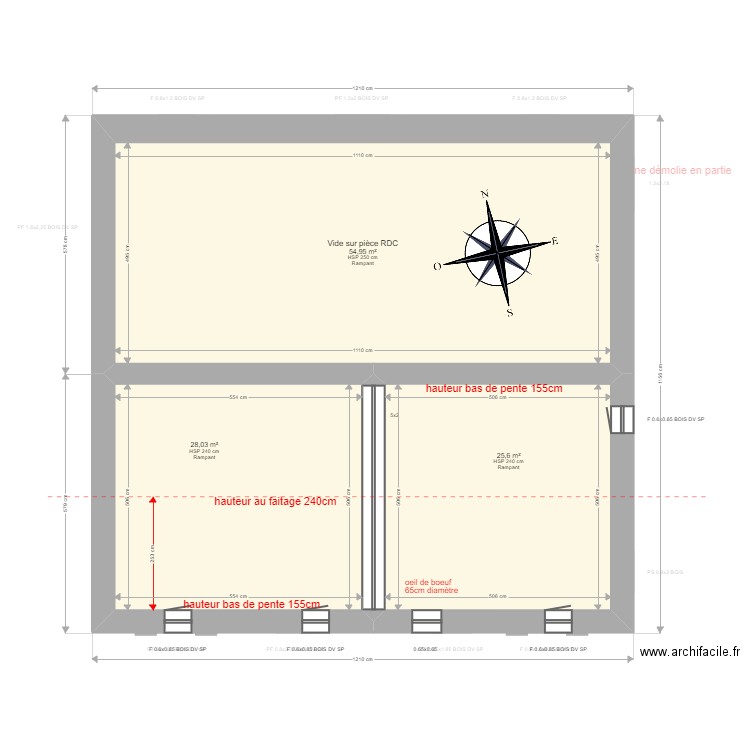 GUITTER Cyril. Plan de 6 pièces et 217 m2