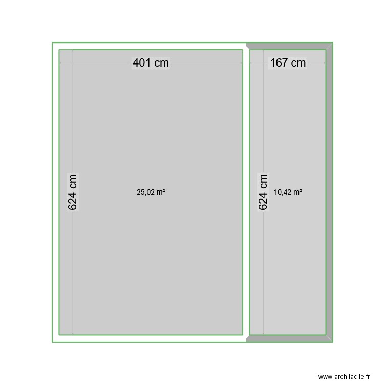 CASA AZUL 2CH 1. Plan de 2 pièces et 35 m2